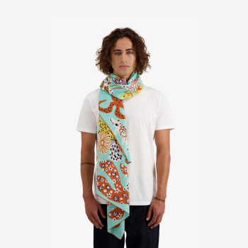 Foulard Jardin de Sirene Turquoise