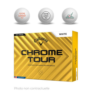 12 x 12 Balles Chrome Tour logotées