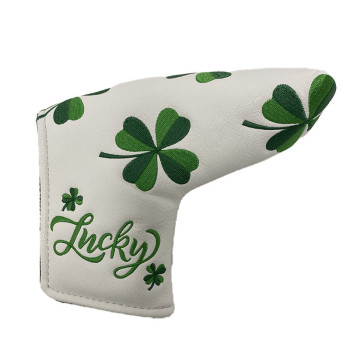 Couvre Putter Blade Lucky Trèfle White 2