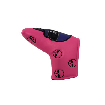 Couvre Putter Blade Tête De Mort Rose