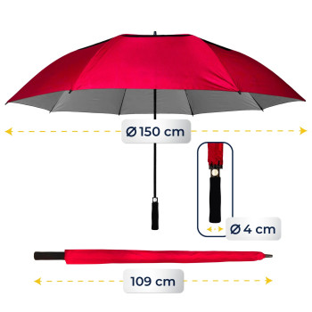 Parapluie BeeGolf Anti-UV Red