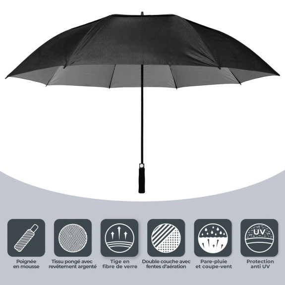 Parapluie BeeGolf Anti-UV Black