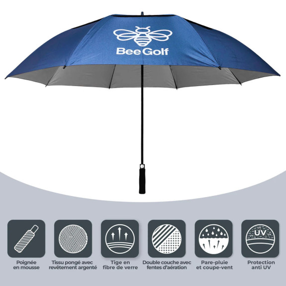 Parapluie BeeGolf Anti-UV Blue