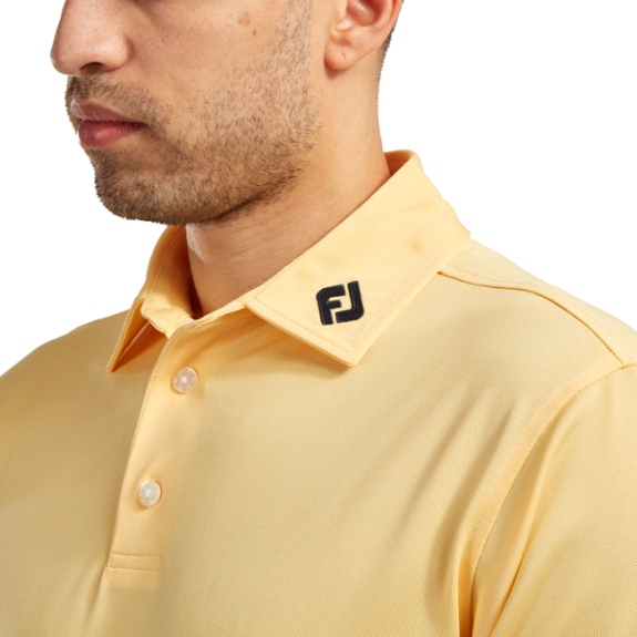 Polo Piqué Solid Yellow Homme