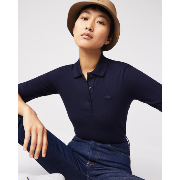 Polo L.12.D Slim Fit Bleu Femme