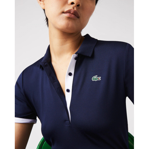 Polo Slim Fit Protection UV Bleu Femme