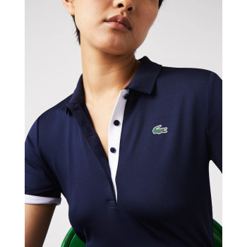 Polo Slim Fit Protection UV Bleu Femme