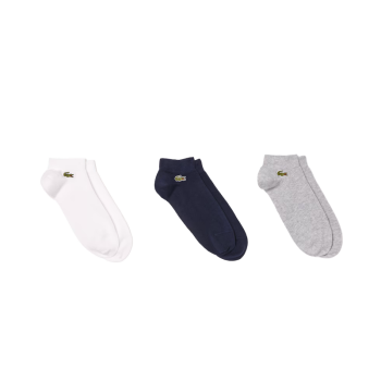 Lacoste Chausette basses X3 White, Grey, Blue Mixte