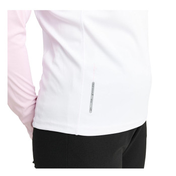 Polo Manches Longues Cypress Longsleeve White/Begonia Femme