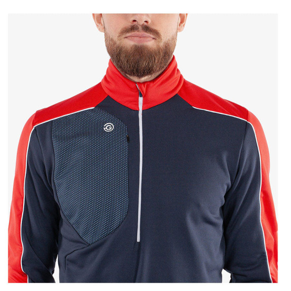 Veste Mid Layer Dave Navy/Red Homme