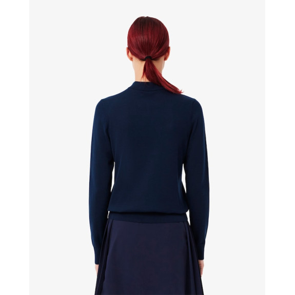 Pull Golf Coton Pima Bleu Nuit Femme