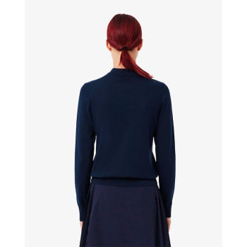 Pull Golf Coton Pima Bleu Nuit Femme