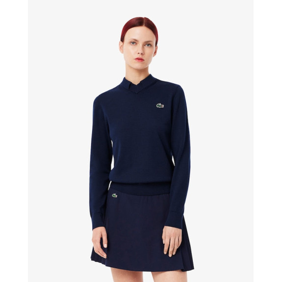 Pull Golf Coton Pima Bleu Nuit Femme