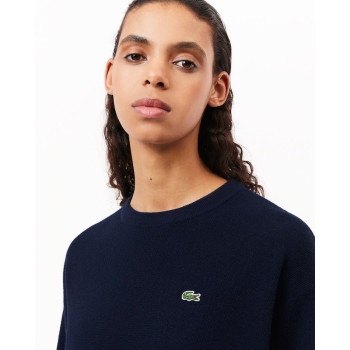 Pull Relaxed Fit Laine Cardée Point Mousse Bleu Nuit Femme