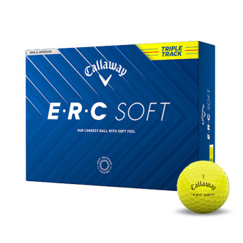 12 Balles de golf ERC Soft Yellow Triple Track