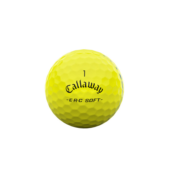 12 Balles de golf ERC Soft Yellow Triple Track