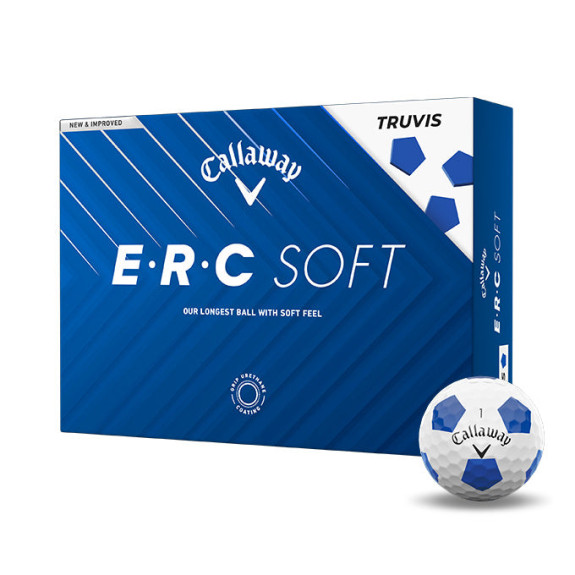 12 Balles de golf ERC Soft Truvis Blue