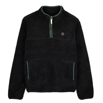 Polaire Zip Sherpa Ebène Homme