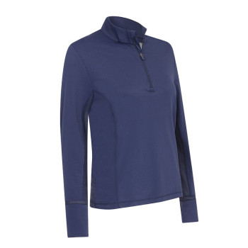 Pull 1/4 Zip Colourblock Peacoat Femme