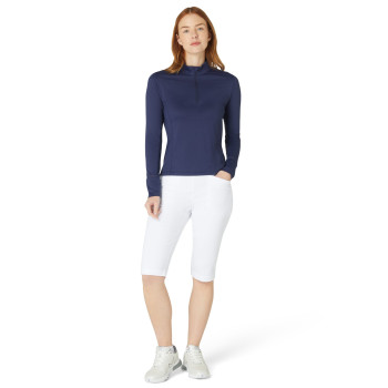 Pull 1/4 Zip Colourblock Peacoat Femme