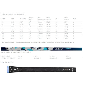 Série de fers XXIO 12 Graphite Femme | Droitier Série de fers XXIO 12 Graphite Femme | Droitier