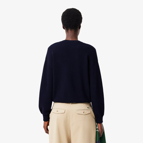 Pull Col V Bleu Nuit Femme