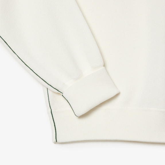 Pull Col V Blanc Femme