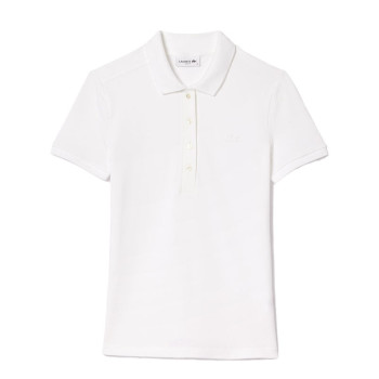 Polo Mini Piqué Stretch L.12.D White Femme