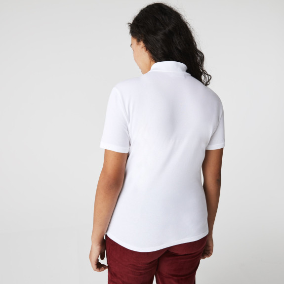 Polo Mini Piqué Stretch L.12.D White Femme