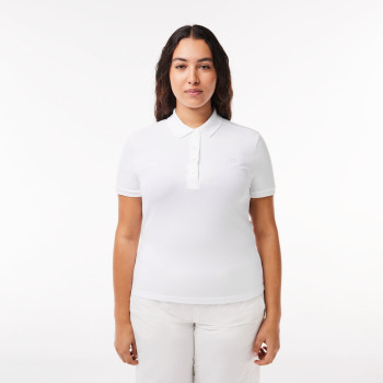 Polo Mini Piqué Stretch L.12.D White Femme