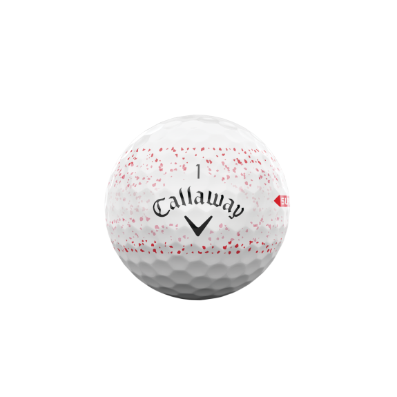 12 Balles de golf Supersoft Splatter 360 Red