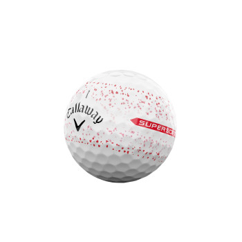 12 Balles de golf Supersoft Splatter 360 Red