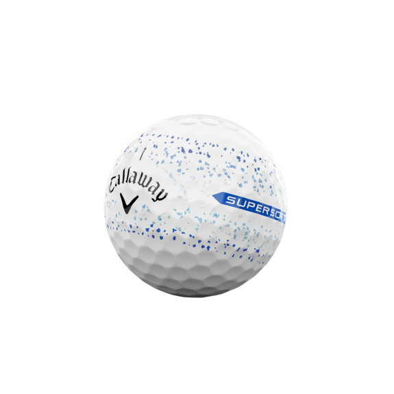 12 Balles de golf Supersoft Splatter 360 Blue