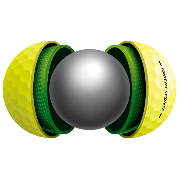 12 Balles de Golf Tour Response Yellow