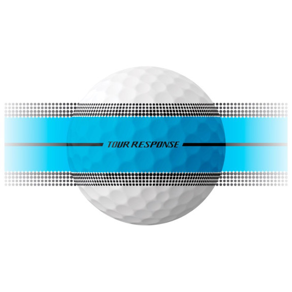 12 Balles de golf Tour Response Neon Stripe Blue