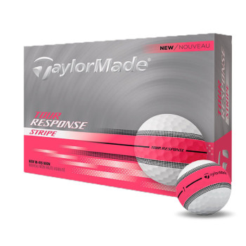 12 Balles de golf Tour Response Neon Stripe Pink