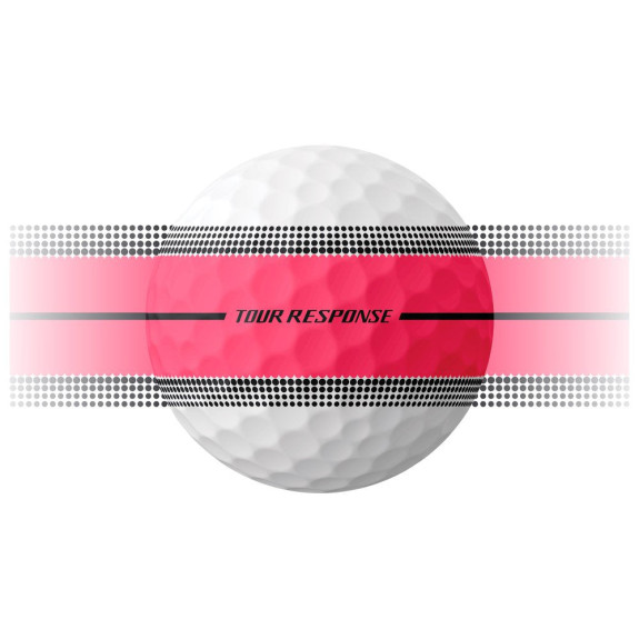 12 Balles de golf Tour Response Neon Stripe Pink
