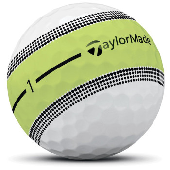 12 Balles de golf Tour Response Neon Stripe Yellow 2