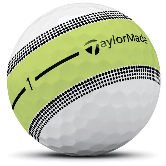 12 Balles de golf Tour Response Neon Stripe Yellow