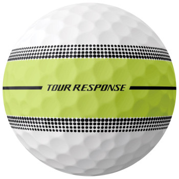 12 Balles de golf Tour Response Neon Stripe Yellow