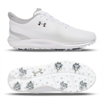UA Drive Fade White Metallic Silver Homme