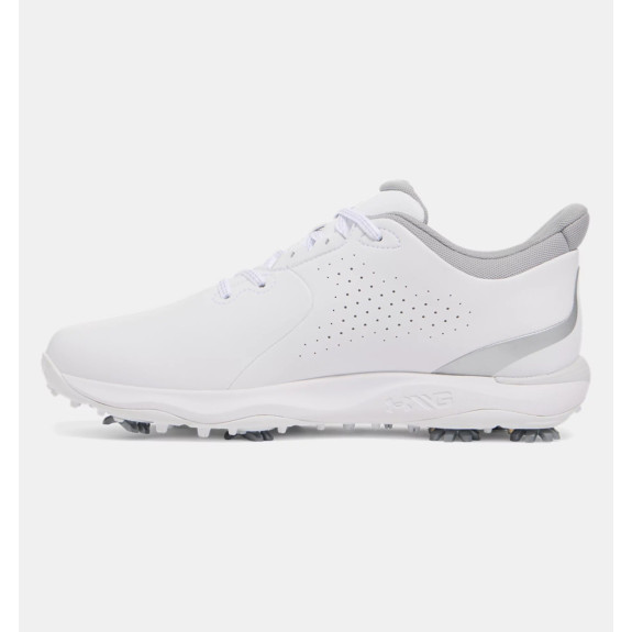 UA Drive Fade White Metallic Silver Homme