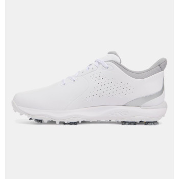 UA Drive Fade White Metallic Silver Homme