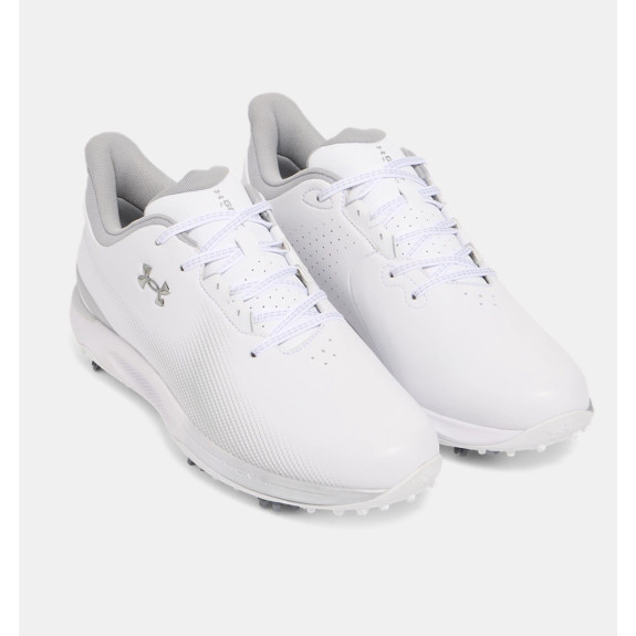 UA Drive Fade White Metallic Silver Homme