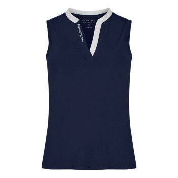 Polo Sans Manches Abby Navy White Femme