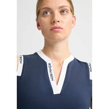 Polo Sans Manches Abby Navy White Femme