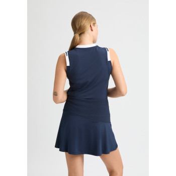 Polo Sans Manches Abby Navy White Femme