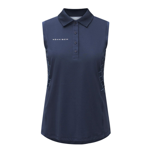 Polo Nicky Sans Manches Micro Navy Femme