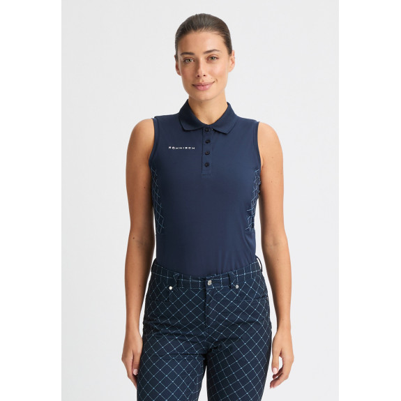 Polo Nicky Sans Manches Micro Navy Femme