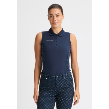 Polo Nicky Sans Manches Micro Navy Femme